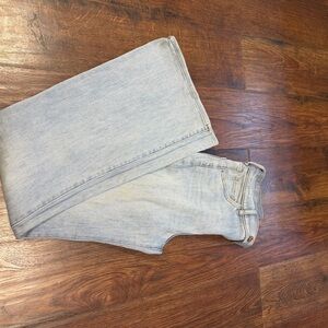 Express Light Blue Flare & Wide Leg Jeans